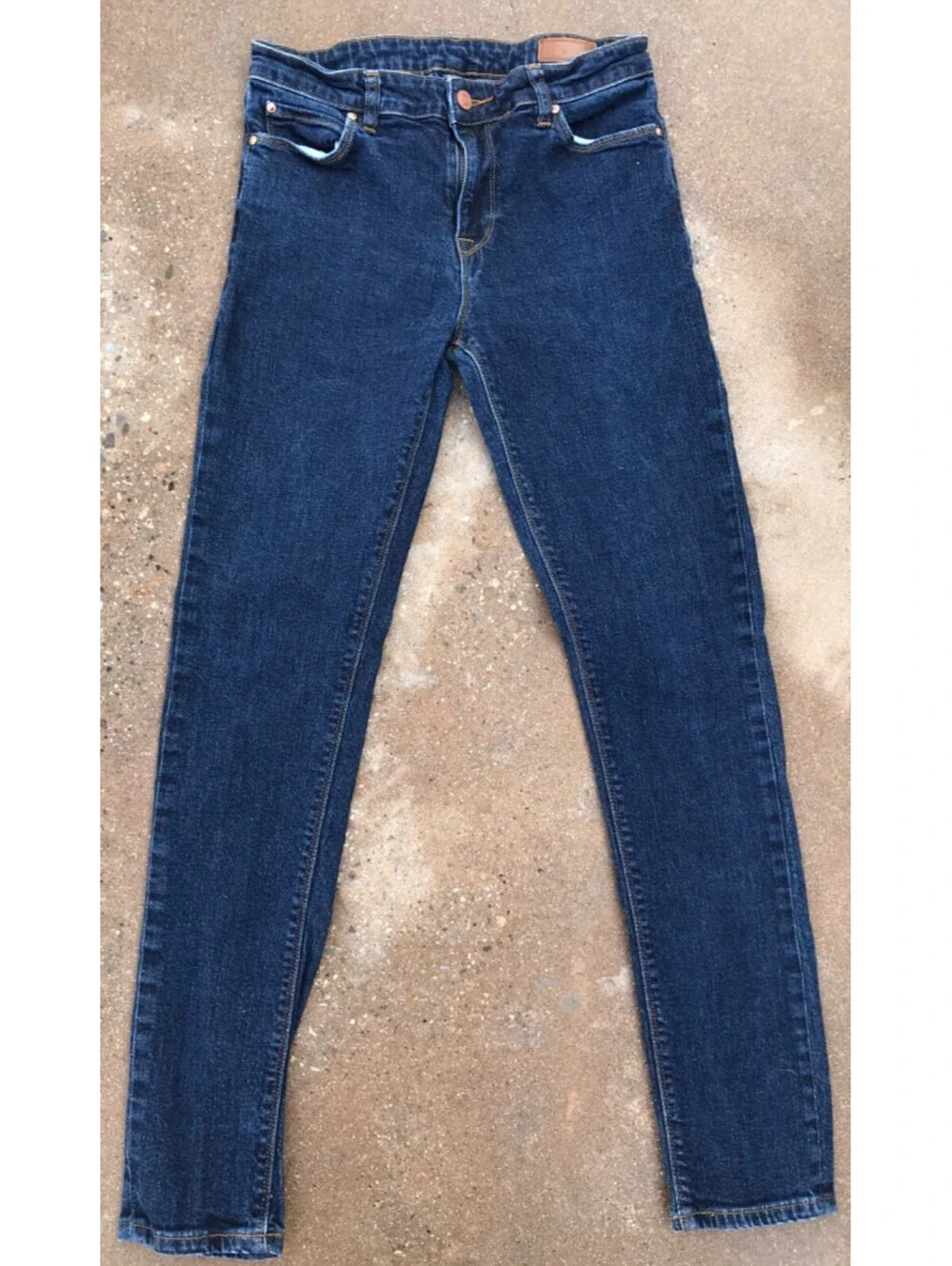 ASOS DESIGN Skinny Straight leg blue light wash jeans mens 30W x 32L
